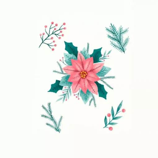 Sello de Silicona Flor de Pascua All You Need Is Christmas Craftelier