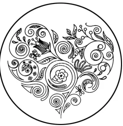 Sello para Lacre Ornate Heart Wax Sealing Manuscript