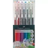 Set 6 bolígrafos Fast Gel Faber-Castell 0.7