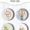Set 4 chapas Elements Boho Baby Boy Fabrika Decoru