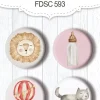 Set 4 chapas Elements Boho Baby Girl Fabrika Decoru