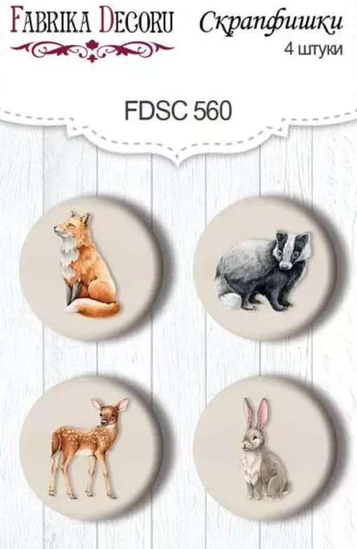 Set 4 Chapas Forest Life #2 Fabrika Decoru