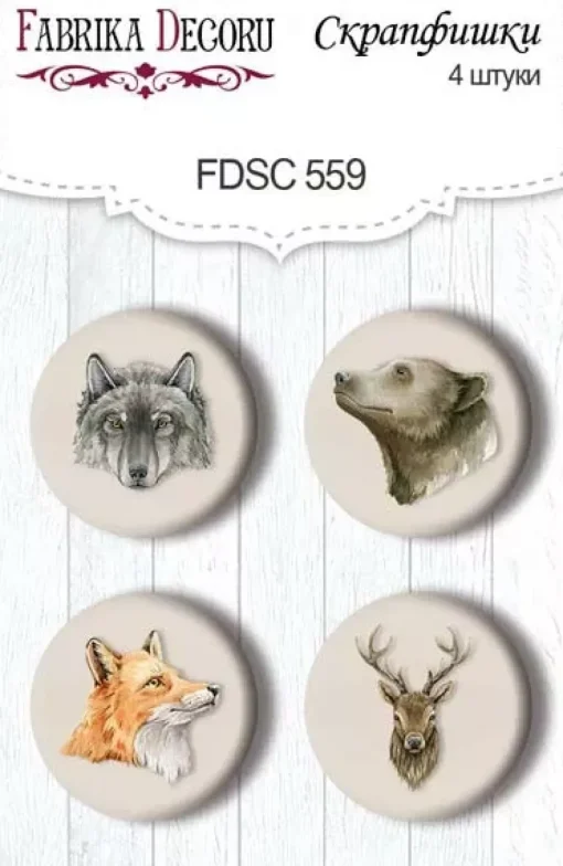 Set 4 Chapas Forest Life #3 Fabrika Decoru