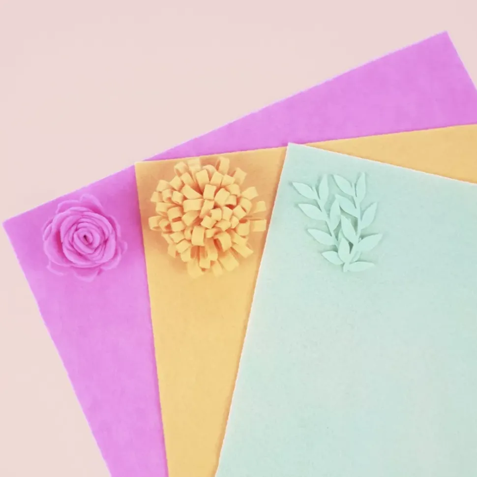 Set 2 Fieltros Gris Moteado Craftelier 30x30cm