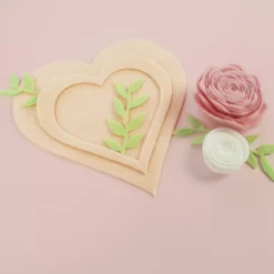 Set 2 Fieltros Gris Moteado Craftelier 30x30cm