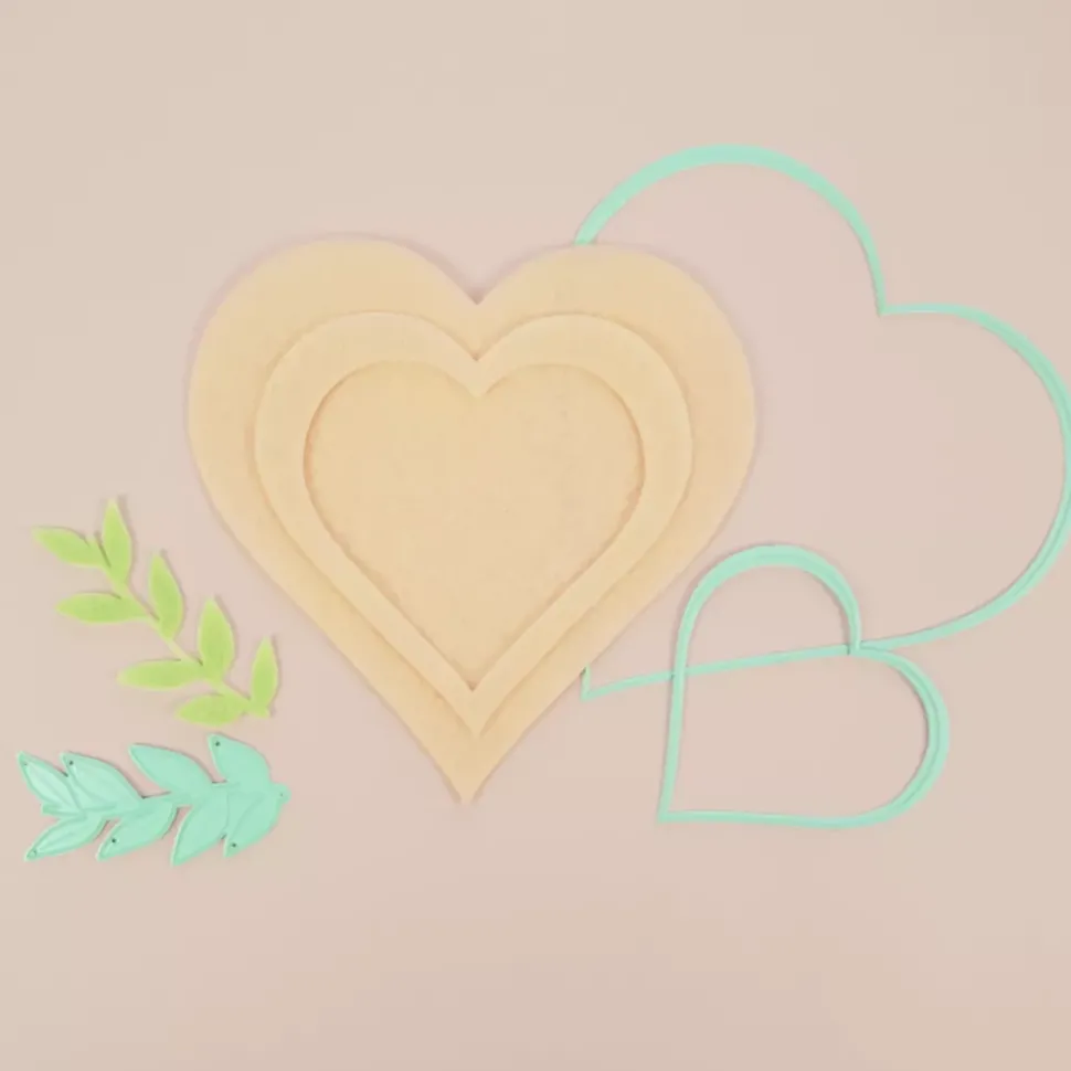 Set 2 Fieltros Gris Moteado Craftelier 30x30cm