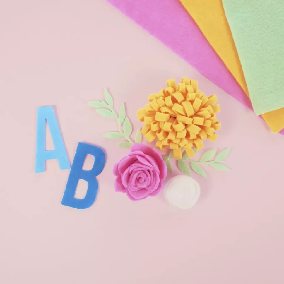 Set 2 Fieltros Party Pink Craftelier 30x30cm