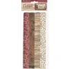 Set 4 hojas de tela Vintage Library Stamperia 30x30cm