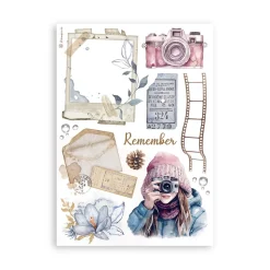 Set 8 hojas de Washi tape Dewdrops Stamperia