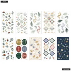 Set 10 hojas Stickers Forest Flowers Happy Planner