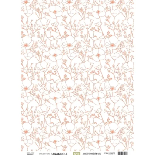Set 4 papeles vellum Farandole Florilèges Design A4
