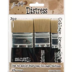 Set 3 Pinceles Collage Distress Tim Holtz Ranger