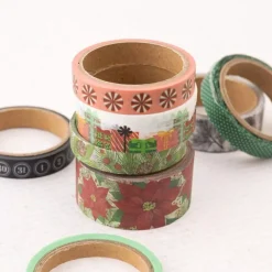 Set 8 Washi Tapes Evergreen & Holly Vicki Boutin
