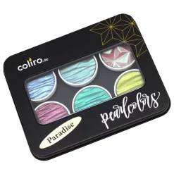 Set de 6 acuarelas Pearlcolor Paradise Coliro
