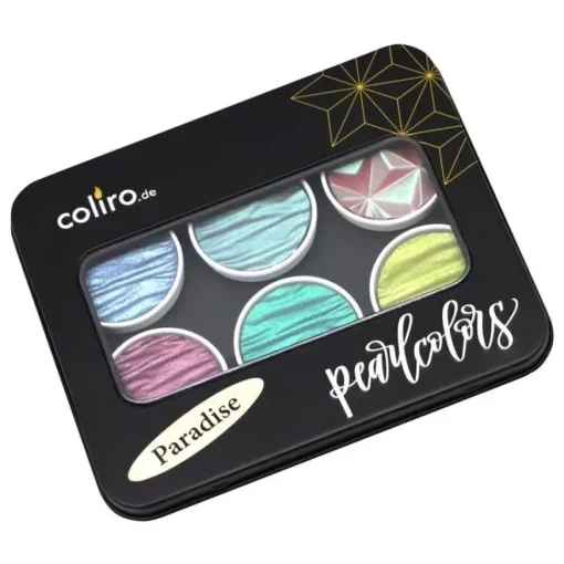 Set de 6 acuarelas Pearlcolor Paradise Coliro