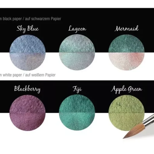 Set de 6 acuarelas Pearlcolor Paradise Coliro