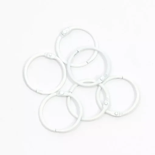 Set de 6 anillas 30mm Blanco Craftelier