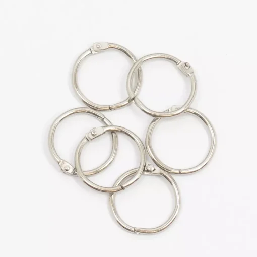 Set de 6 anillas 30mm Plata Craftelier