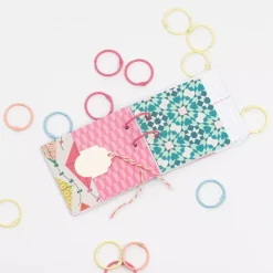 Set de 6 anillas 30mm Rosa fucsia Craftelier