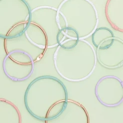 Set de 6 anillas 30mm Rose Gold Craftelier