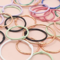 Set de 6 anillas 30mm Rose Gold Craftelier