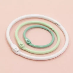 Set de 6 anillas 60mm Turquoise Craftelier