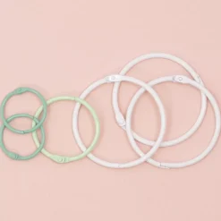 Set de 6 anillas 60mm Turquoise Craftelier