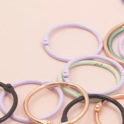 Set de 6 anillas 45mm Violeta Craftelier