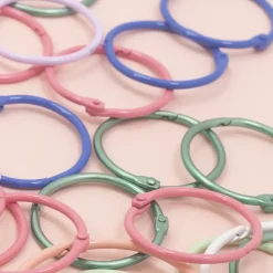 Set de 6 anillas 45mm Violeta Craftelier