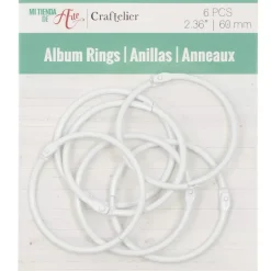 Set de 6 anillas 60mm White Craftelier