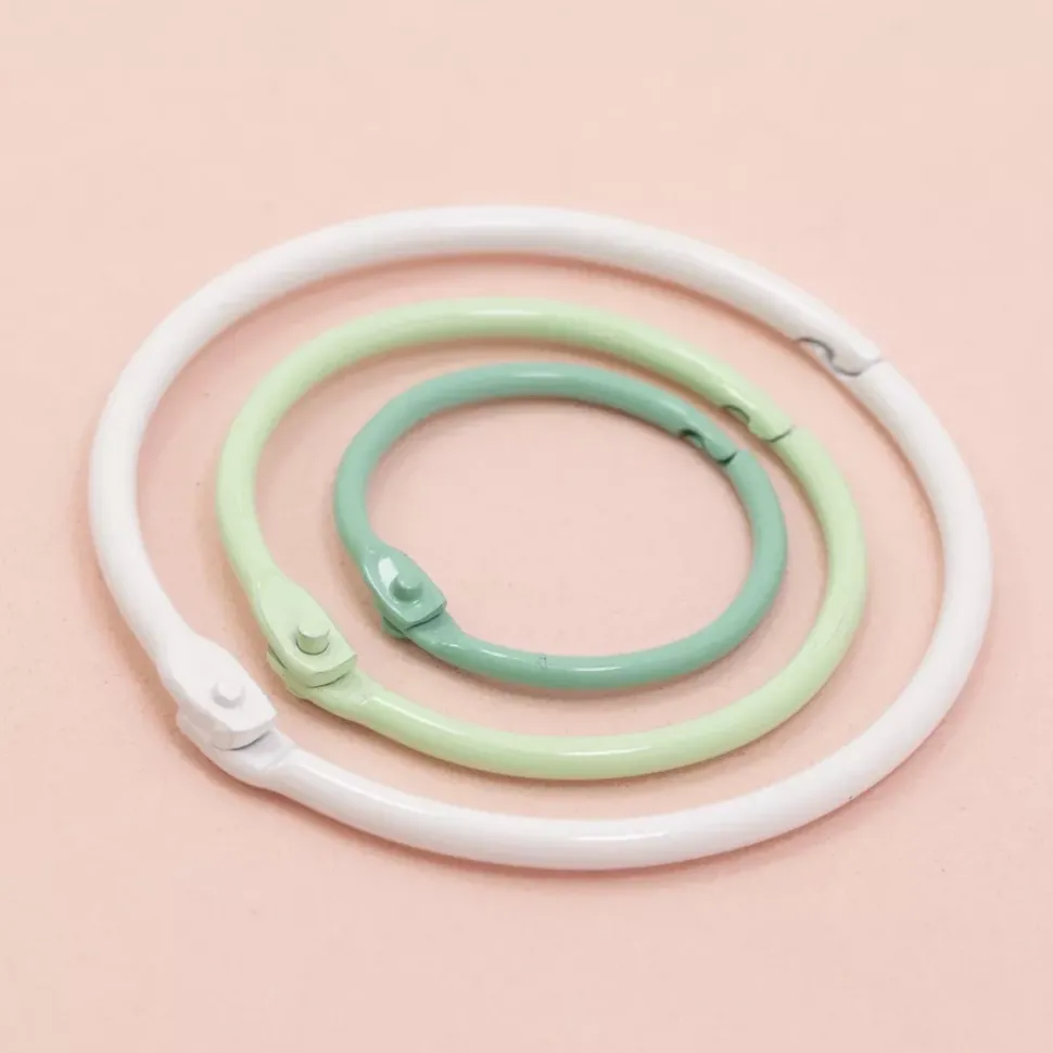 Set de 6 anillas 60mm White Craftelier