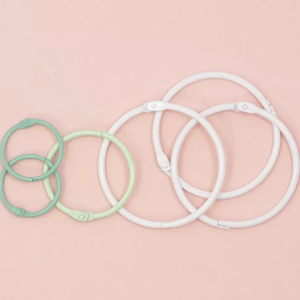 Set de 6 anillas 60mm White Craftelier