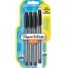 Set de 4 Bolígrafos Inkjoy 100 RT Negros Paper Mate
