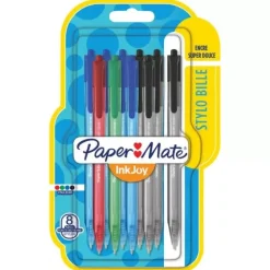 Set de 8 Bolígrafos Retráctiles Inkjoy 100 RT Paper Mate