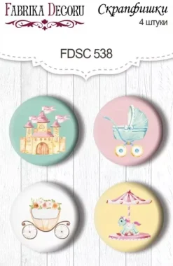 Set de 4 Chapas My Cute Baby Elephant Girl Fabrika Decoru