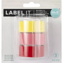 Set de 3 cintas cálidos 1,9cm para Label It