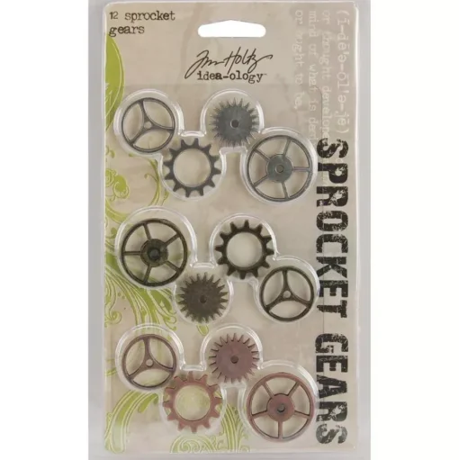 Set de 12 engranajes para decorar Tim Holtz