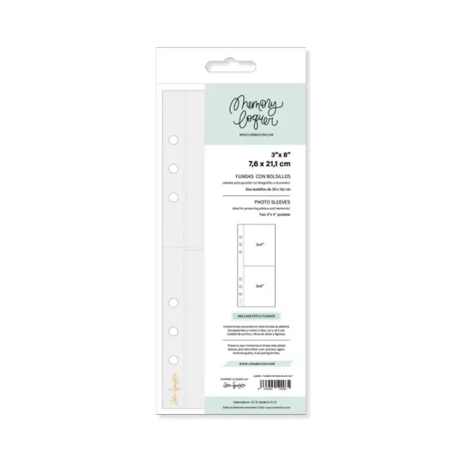 Set de 10 Fundas Para Álbumes 2 Bolsillos Memory Loquer Lora Bailora 3"x8"