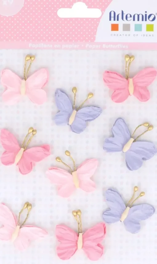 Set de 9 mariposas de papel Lovely Swan
