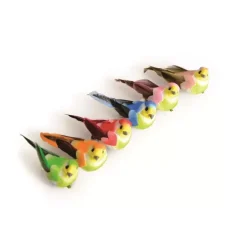 Set de 6 Mini Pájaros Multicolor Artemio