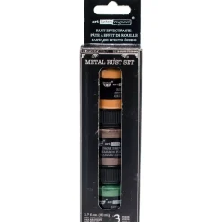 Set de 3 pastas de texturas óxido Metal Rust Finnabair Prima