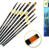 Set de 8 pinceles cerda Plana arte oriental Multicraft