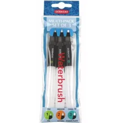 Set de 3 pinceles con depósito de agua Derwent