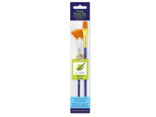Set de 2 pinceles nylon dorado Multicraft