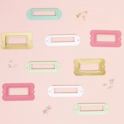 Set de 4 Portaetiquetas Metálicos Rose Gold Craftelier 6x3cm