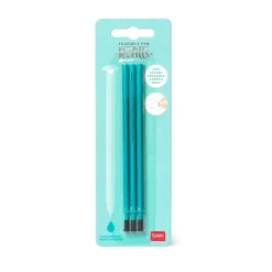Set de 3 recambios Bolígrafo de gel borrable Erasable Pen Turquesa Legami