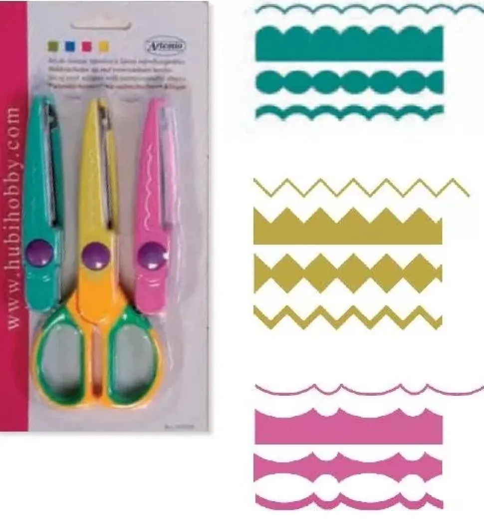 Set de 3 tijeras con formas nº8