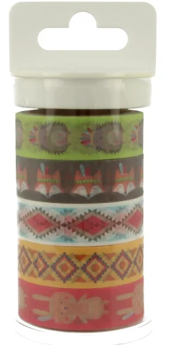 Set de 5 Washi Tape Jefe indio Totem