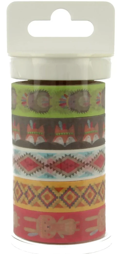 Set de 5 Washi Tape Jefe indio Totem