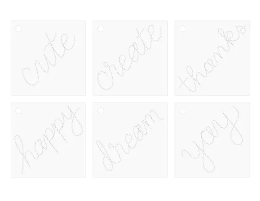 Set de plantillas Words para Stitch Happy Pen